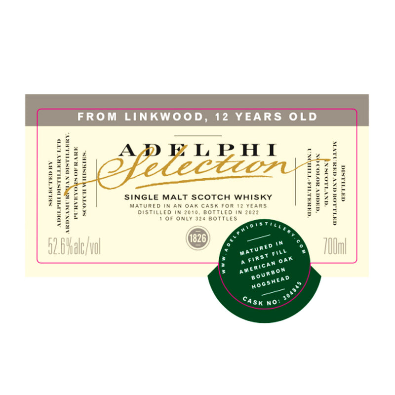 Adelphi Selections Linkwood 2010 Year Old Rare Scotch Whiskey