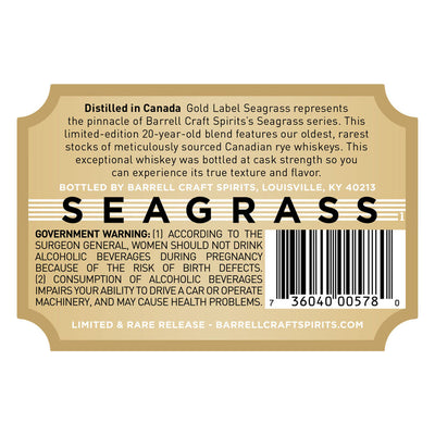 Barrell Craft Spirits Seagrass Gold Label