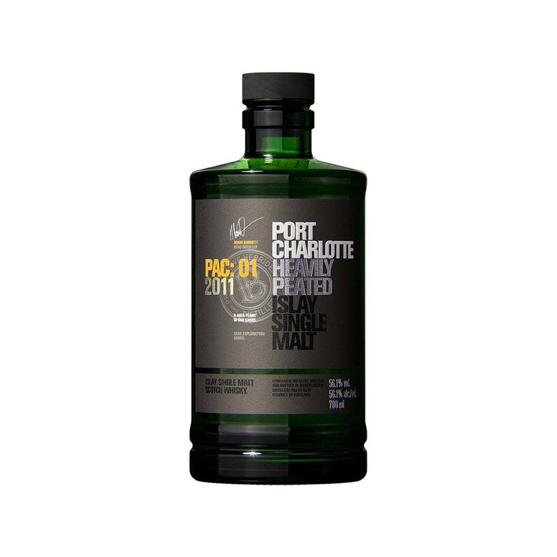 Bruichladdich Port Charlotte PAC: 01 Heavily Peated Single Malt Scotch Whiskey 2011
