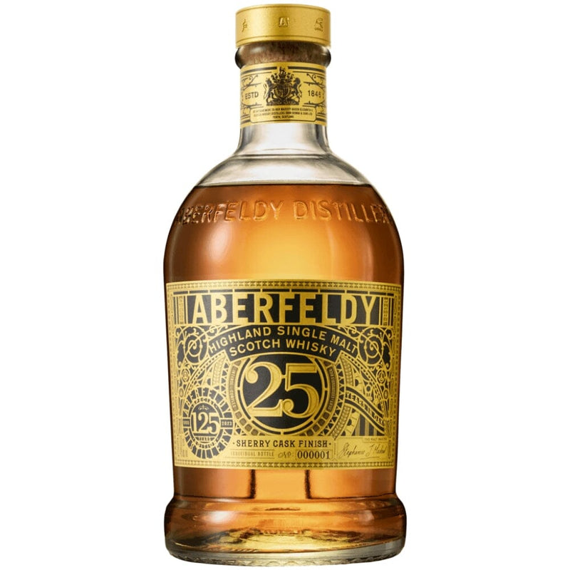 Aberfeldy 25 Year Old 125th Anniversary Limited Edition Sherry Cask Single Malt Scotch 700mL
