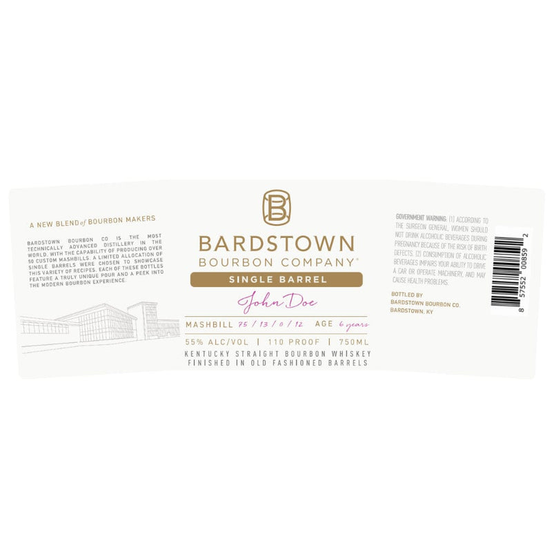 Bardstown Bourbon Single Barrel Bourbon Finished in Old Fashioned Barrels