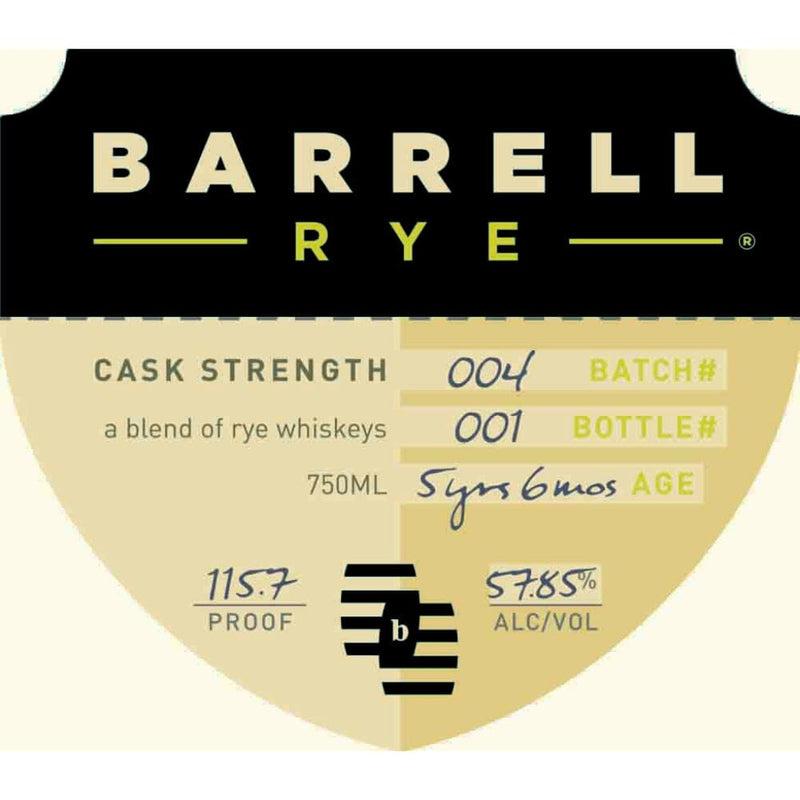 Barrell Rye Batch 004