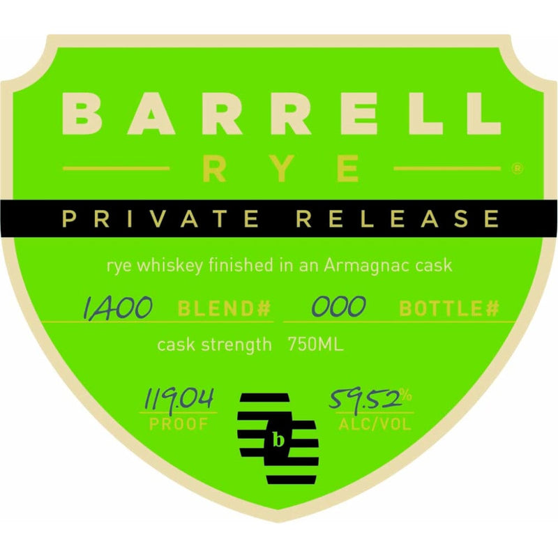 Barrell Rye Private Release Finished in an Armagnac Cask