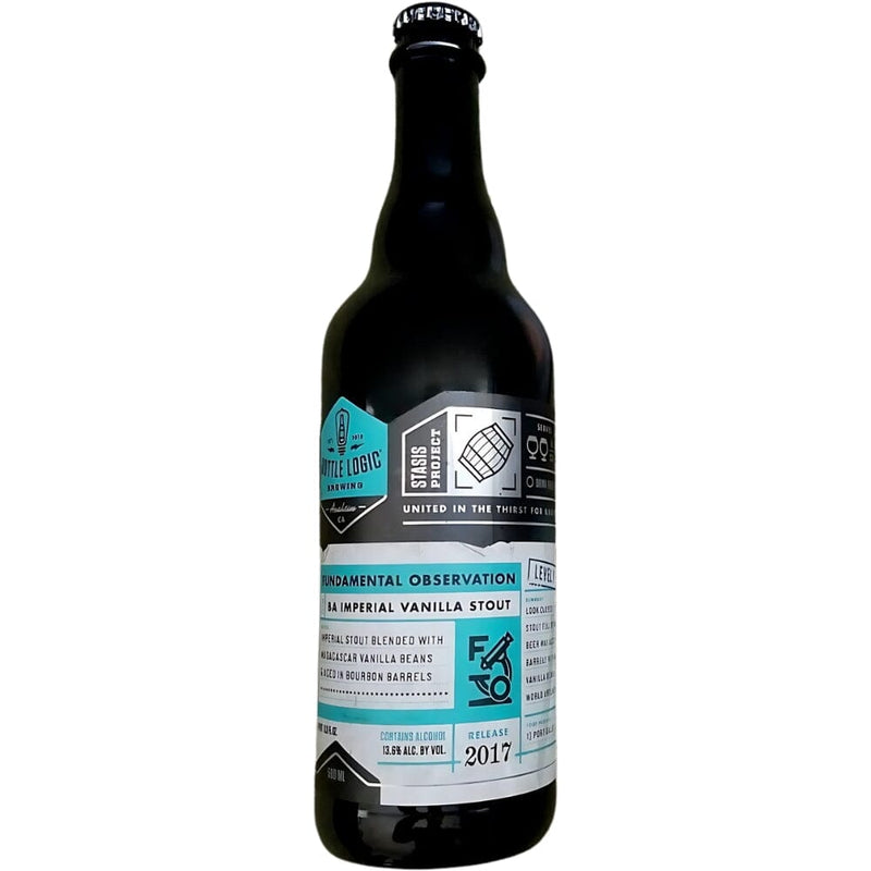 Bottle Logic Brewing Fundamental Observation Barrel Aged Imperial Vanilla Stout 2017 Release