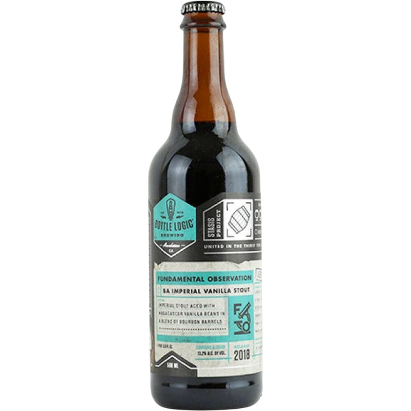 Bottle Logic Brewing Fundamental Observation Barrel Aged Imperial Vanilla Stout 2019 Release