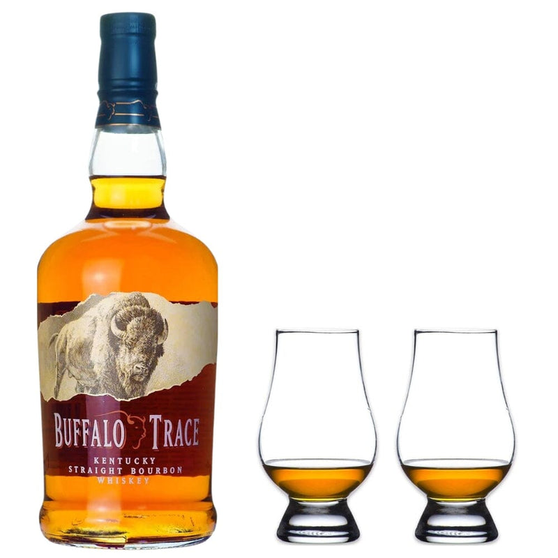 Buffalo Trace Bourbon & Glencairn Whiskey Glass Set