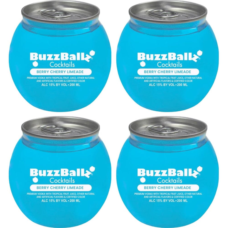 Buzzballz Berry Cherry Limeade Pre-Mixed Cocktails 4pk
