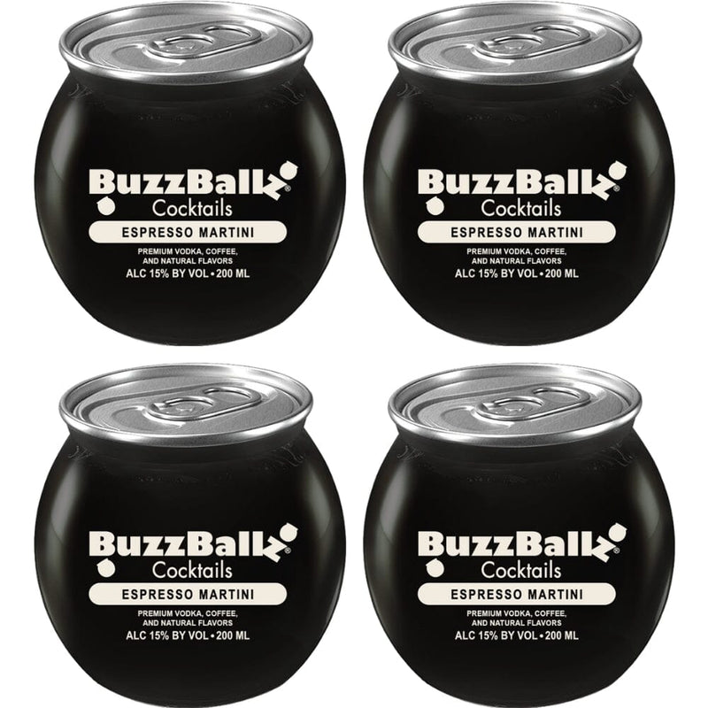 Buzzballz Espresso Martini Pre-Mixed Cocktails 4-Pack