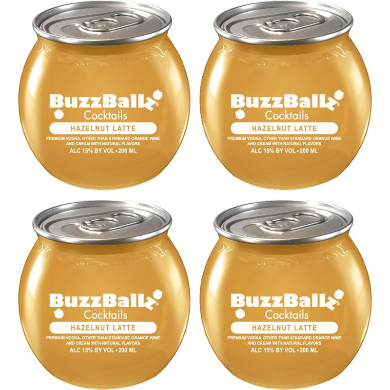 Buzzballz Hazelnut Latte Pre-Mixed Cocktails 4-Pack