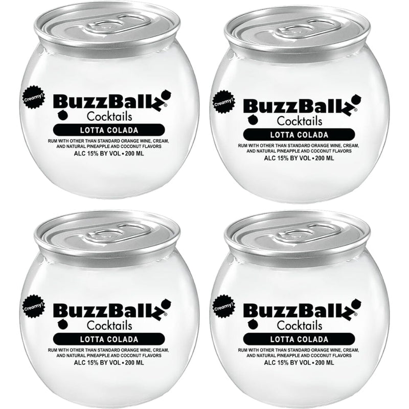 Buzzballz Lotta Colada Pre-Mixed Cocktails 4-Pack