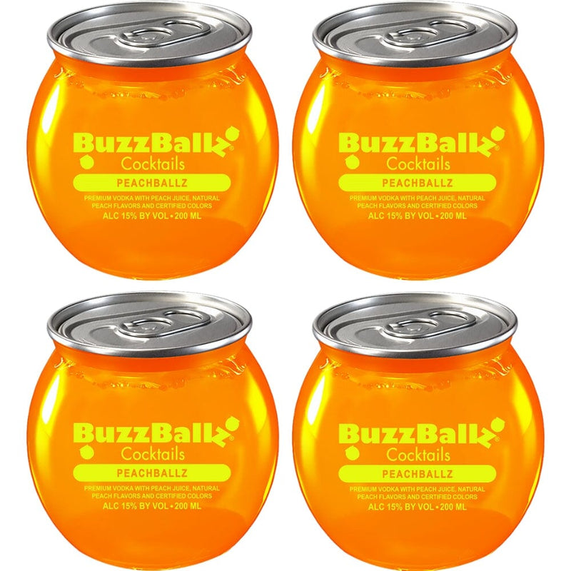 Buzzballz Peachballz Pre-Mixed Cocktails 4-Pack
