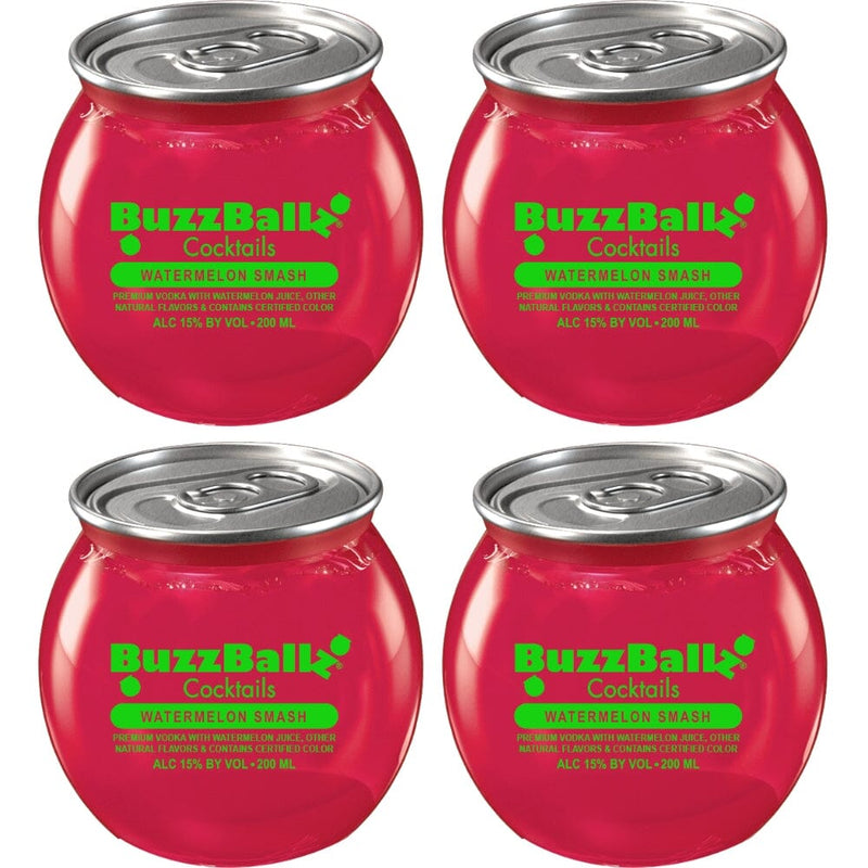 Buzzballz Watermelon Smash Pre-Mixed Cocktails 4-Pack