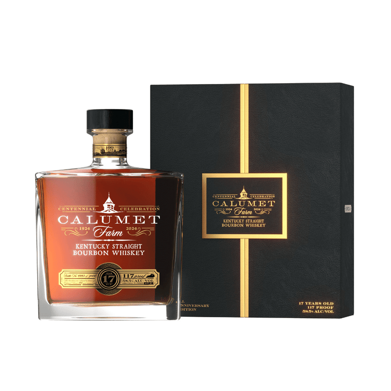 Calumet Farm 17 Year Old Bourbon Glass Decanter 100th Anniversary Release