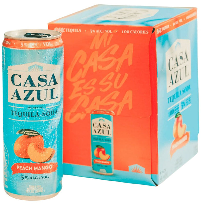 Casa Azul Peach Mango Tequila Soda 4PK
