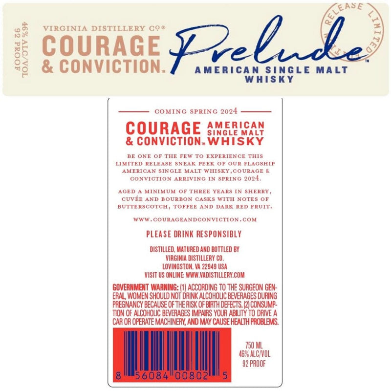 Courage & Conviction Prelude American Single Malt