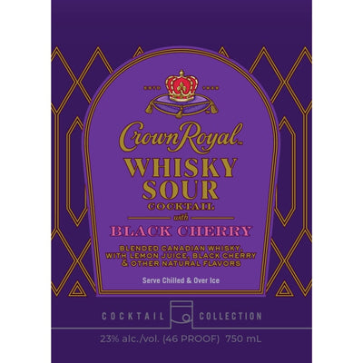 Crown Royal Black Cherry Whisky Sour Bottled Cocktail 750ML