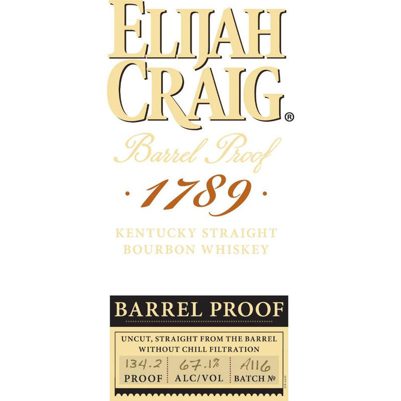 Elijah Craig Barrel Proof Batch A116