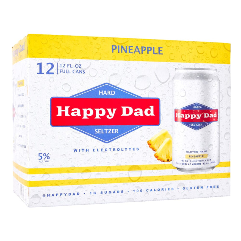 Happy Dad Hard Seltzer Pineapple 12PK