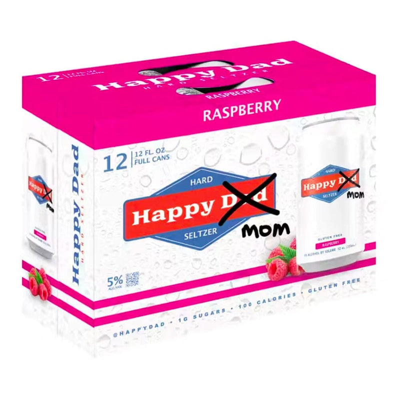Happy Dad Mom Raspberry Hard Seltzer 12PK