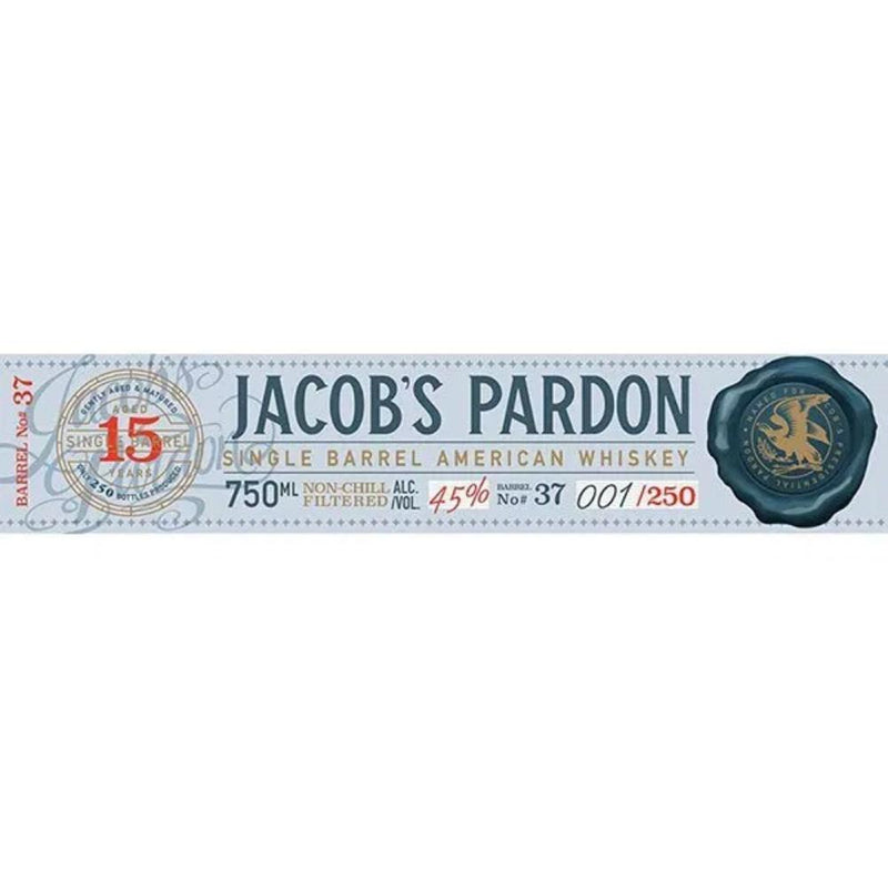 Jacob’s Pardon 15 Year Old Single Barrel American Whiskey