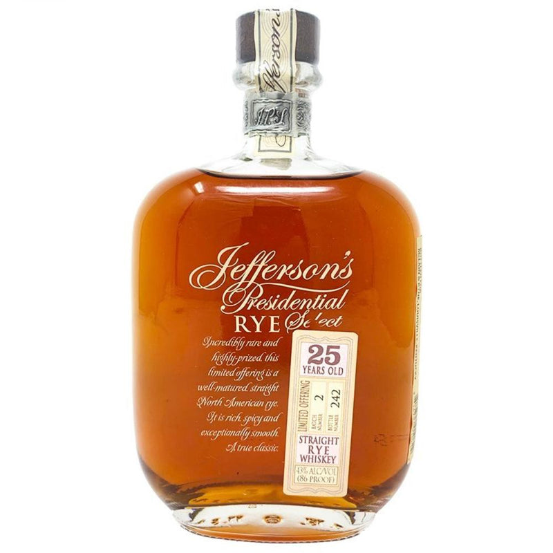 Jefferson’s Presidential Select 25 Year Old Rye