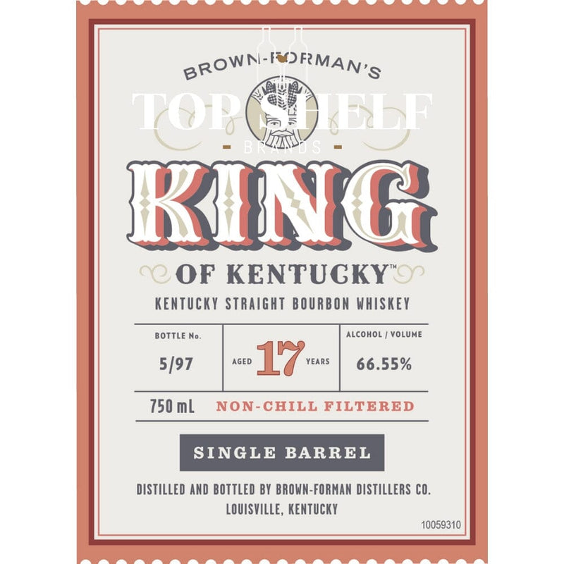 King of Kentucky 17 Year Old Bourbon 2025 Release