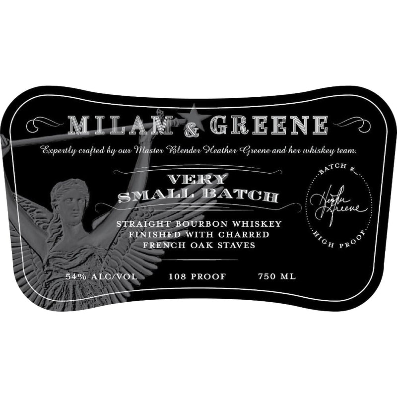 Milam & Greene Very Small Batch Straight Bourbon Whiskey Finished with Charred French Oak
