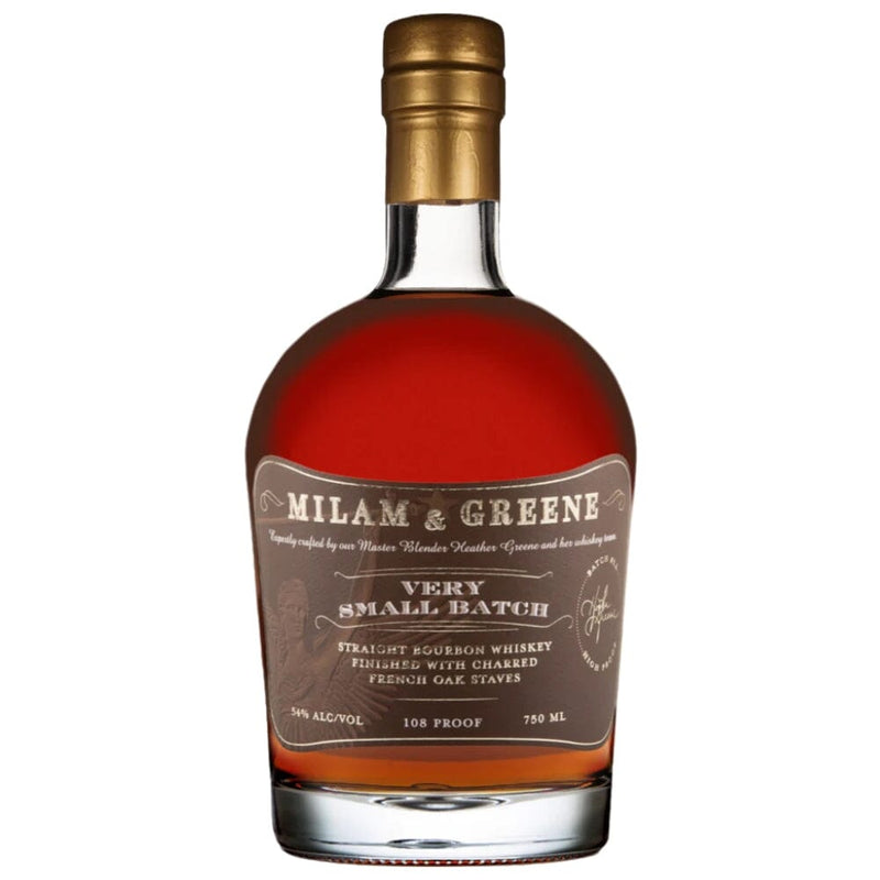Milam & Greene Very Small Batch Straight Bourbon Whiskey Finished with Charred French Oak