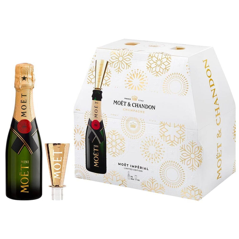 Moët & Chandon Brut End of Year Festive Minis Gift Box Limited Edition 6PK