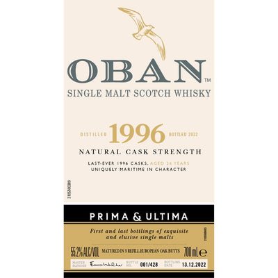 Oban 1996 Prima & Ultima Single Malt Scotch 26 Year Old