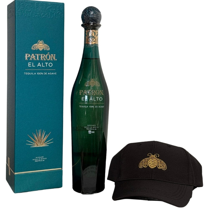 Patron El Alto Tequila Reposado With Black Special Edition Hat
