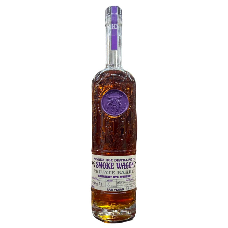 Smoke Wagon Straight Rye Whiskey Private Barrel 6 Year Old California 