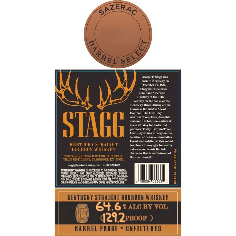 Stagg Straight Bourbon Sazerac Barrel Select