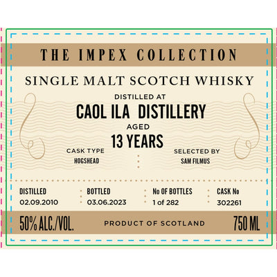 The ImpEx Collection Caol Ila Distillery 13 Year Old 2010