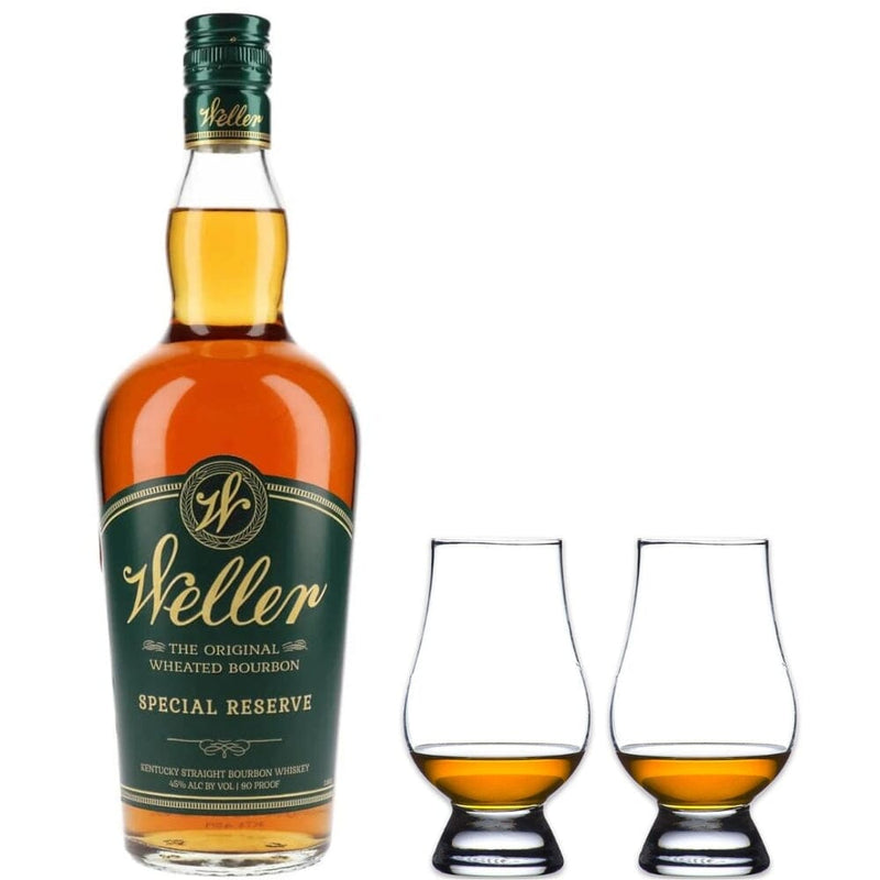 W.L. Weller Special Reserve Bourbon Whiskey & Glencairn Whiskey Glass Set
