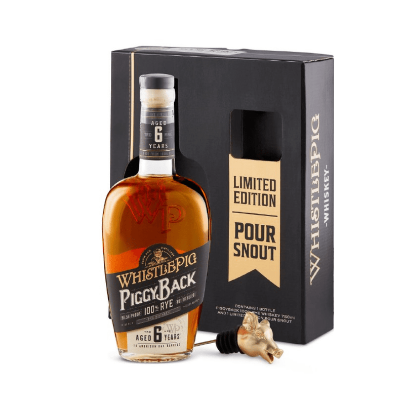 WhistlePig Piggyback 6 Year Old Rye Limited Edition Pour Snout Gift Set