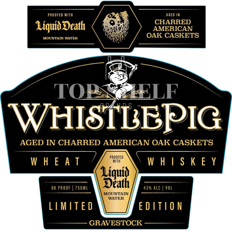 WhistlePig X Liquid Death Gravestock Wheat Whiskey 3pk