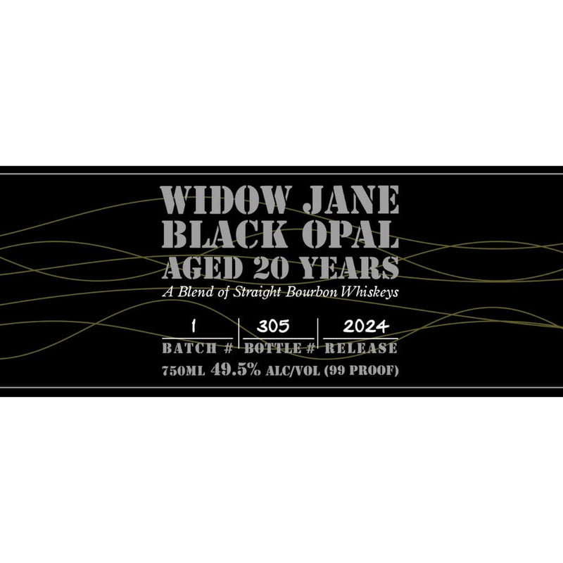 Widow Jane Black Opal 20 Year Old Bourbon 2024 Release