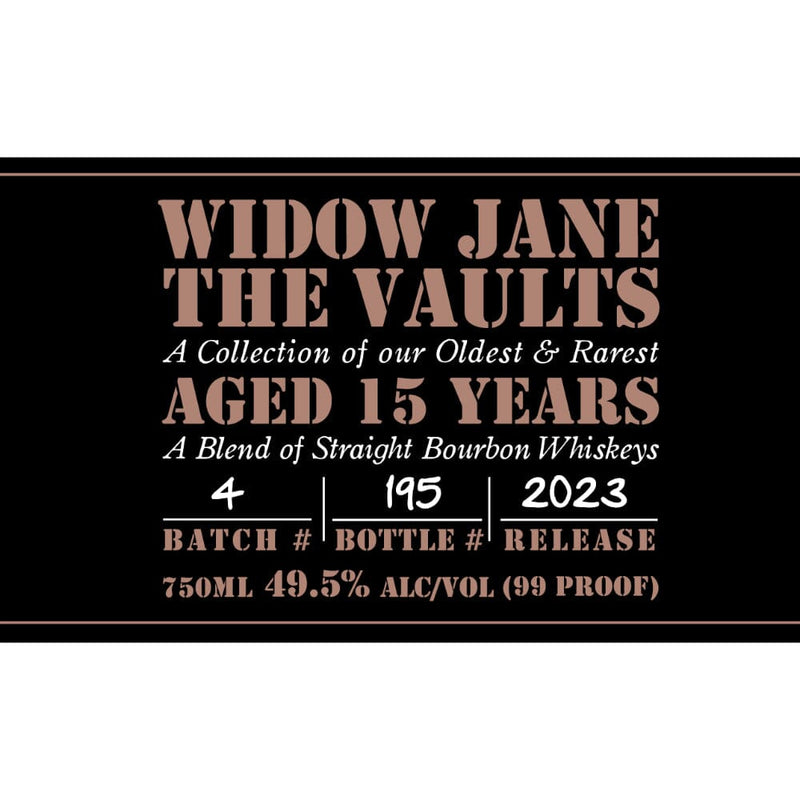Widow Jane The Vaults 15 Year Old 2023 Edition