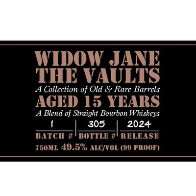 Widow Jane The Vaults 15 Year Old 2024 Edition