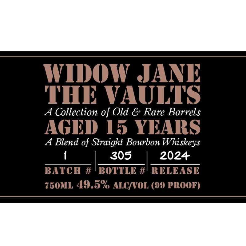 Widow Jane The Vaults 15 Year Old 2024 Edition