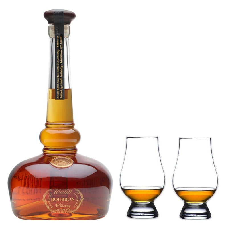Willett Pot Still Reserve Bourbon Whiskey & Glencairn Whiskey Glass Set
