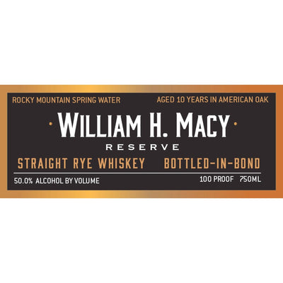 Woody Creek Distillers William H. Macy Reserve "Bottled in Bond" Straight Rye Whiskey