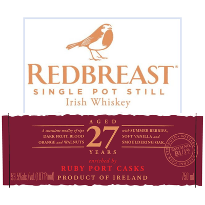 Red Breast 27 Year Old Ruby Port Casks