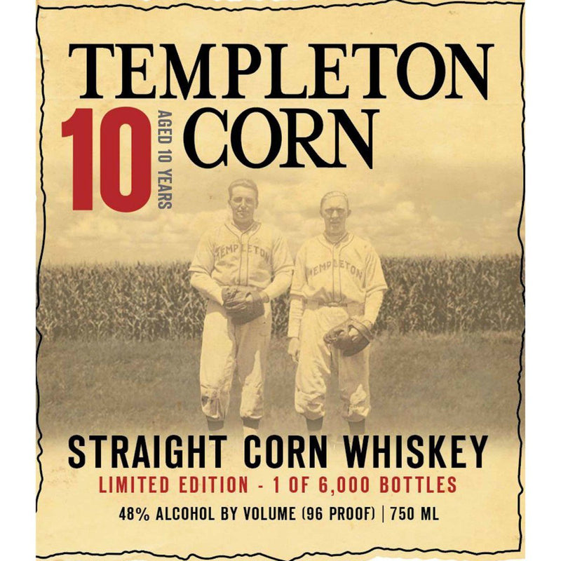 Templeton Corn Whiskey 10 Year Old
