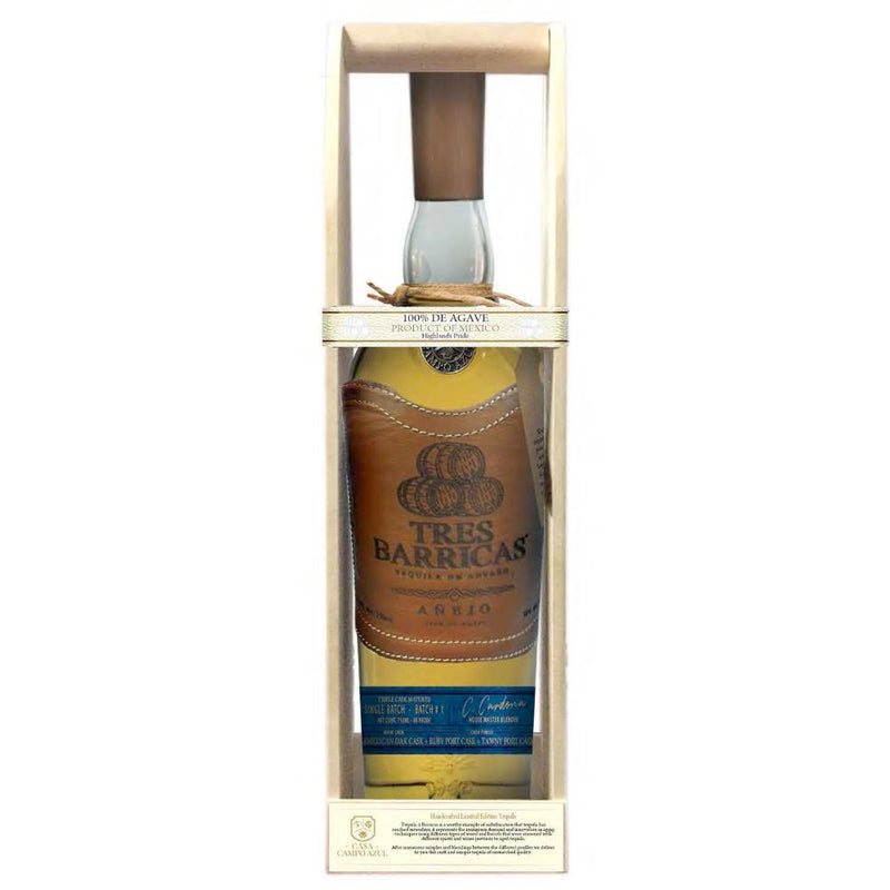 Tres Barricas 100% Agave Anejo Tequila