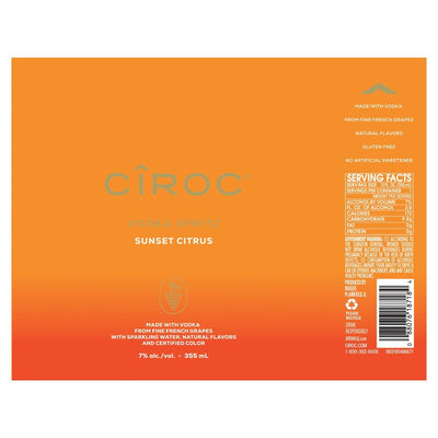 Ciroc Vodka Spritz Sunset Citrus 4PK Cans