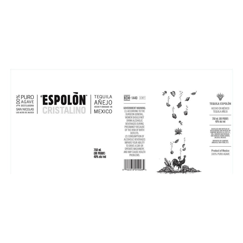 Espolon Cristalino Anejo Tequila