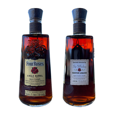 Four Roses OESK Tier-6 Single Barrel Sip Whiskey X Nestor Liquor Private Selection Bundle