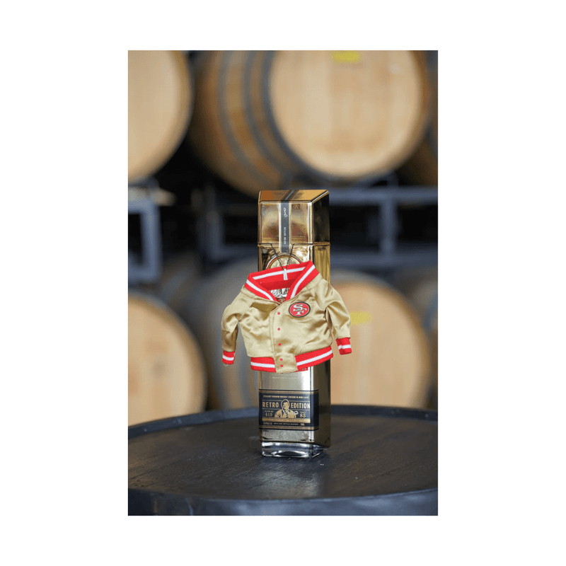 Gold Bar Whiskey Joe Montana Retro Edition 49ers Can Koozie Jacket